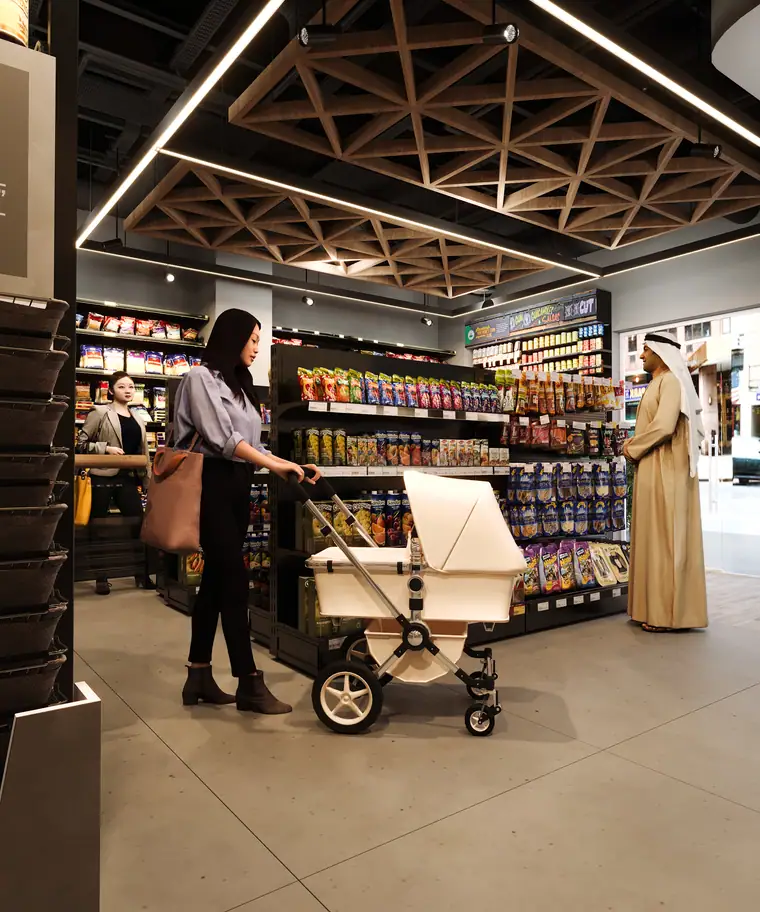 Desert Fresh Supermarket, retail interior by AGC in Abu Dhabi, photo 8 of 11