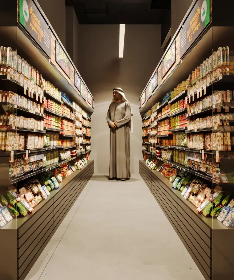 Desert Fresh Supermarket, retail interior by AGC in Abu Dhabi, photo 11 of 11