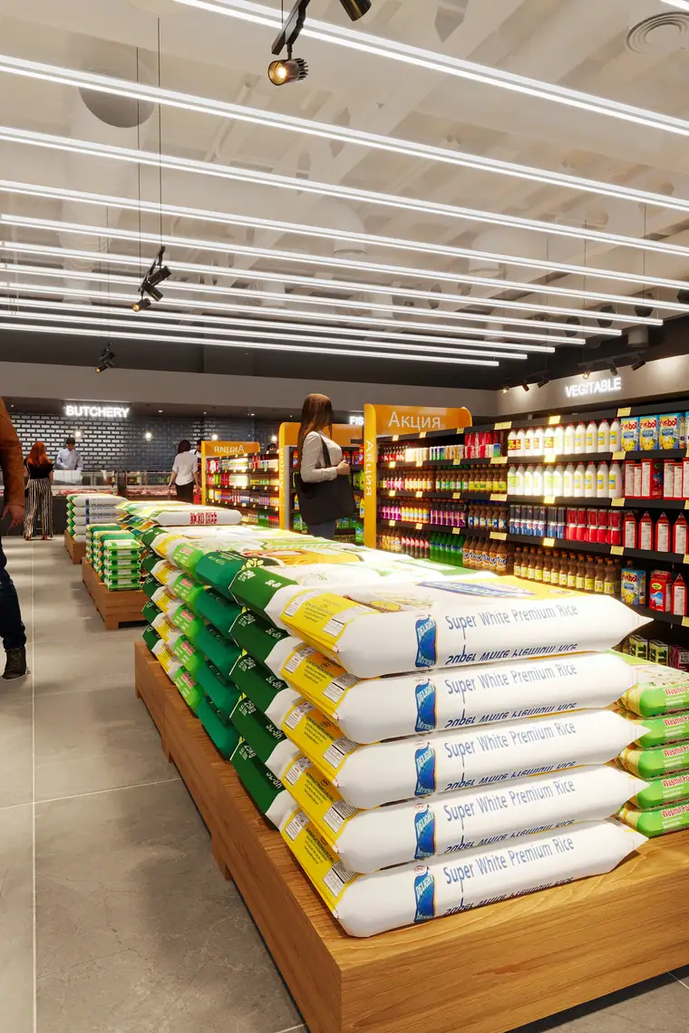 Jas Supermarket, retail interior by AGC in Abu Dhabi, photo 3 of 15