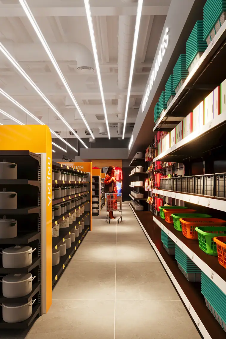 Jas Supermarket, retail interior by AGC in Abu Dhabi, photo 6 of 15