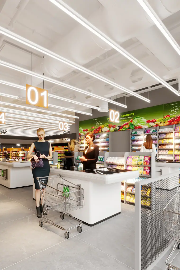 Jas Supermarket, retail interior by AGC in Abu Dhabi, photo 13 of 15