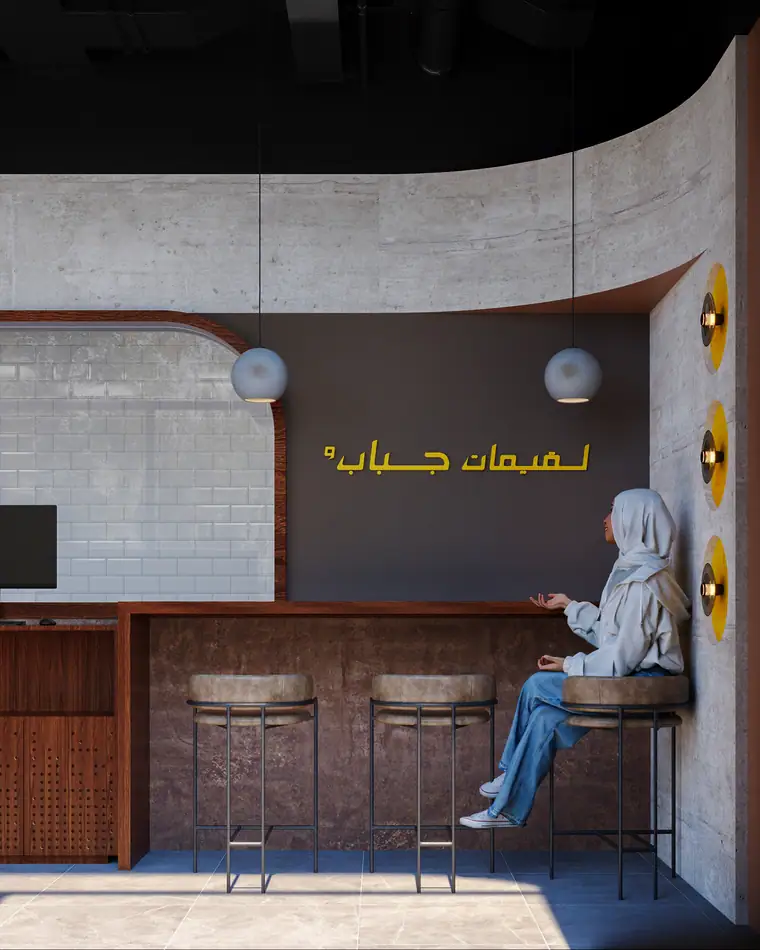 Luqaimat & Chebab, food & beverage interior by AGC in Muroor, Abu Dhabi