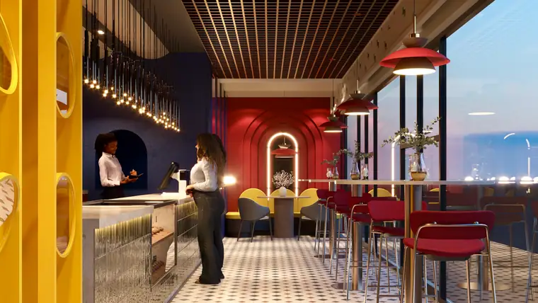 OSK Café, Khalifa City, food & beverage interior by AGC in Khalifa City, Abu Dhabi, photo 2 of 5