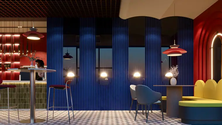OSK Café, Khalifa City, food & beverage interior by AGC in Khalifa City, Abu Dhabi, photo 3 of 5