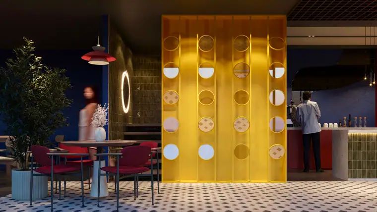 OSK Café, Khalifa City, food & beverage interior by AGC in Khalifa City, Abu Dhabi, photo 4 of 5