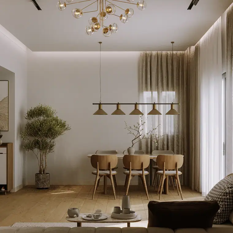 Dining furniture and lighting styled by AGC